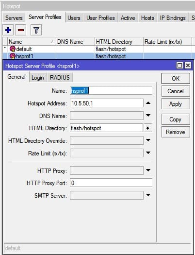 Настройка MikroTik Hotspot, определить папку размещения страницы Hotspot